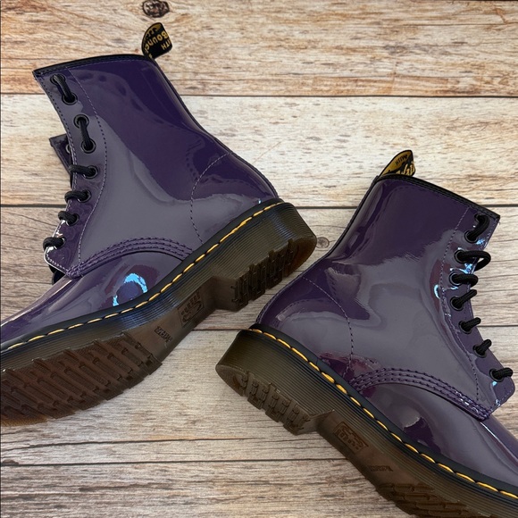 Dr. Martens Patent Leather Purple Boots NEW WITHOUT BOX - Picture 7 of 7